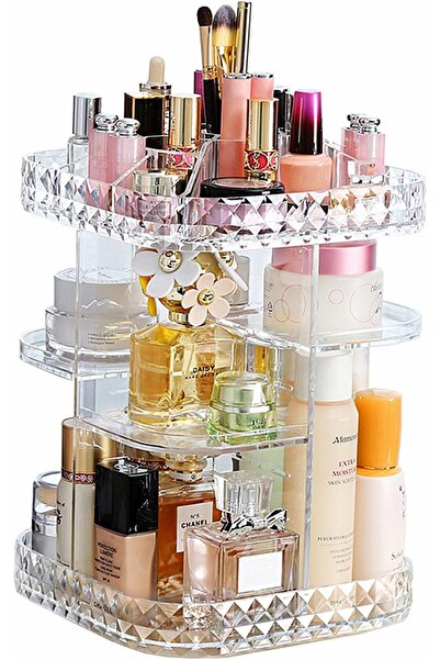 Generic Brand 360-Degree Rotating Makeup Organiser – DIY Adjustable Cosmetic ...