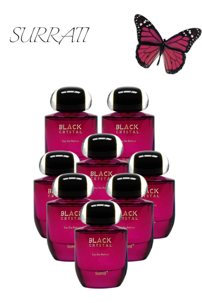 Surrati 8 قطع من العطر الكريستالي الأسود 100 مل