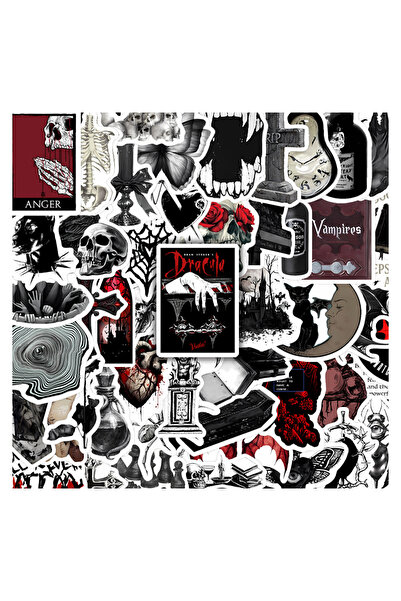 Choice MULTICOLOR 50Pcs Vampire Elements Stickers Gothic DIY Stickers Scrapbo...