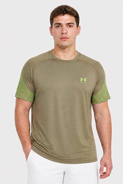 Under Armour Men Fitted Fit Short Sleeve Training T-Shirt, Olive