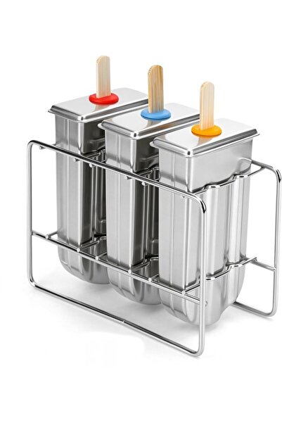 OEM Set de 3 forme pentru înghețată pe băț - Forme pentru înghețată - Forme r...