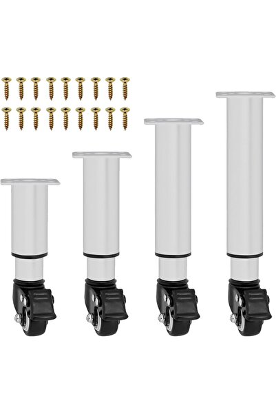 Generic Brand Set 4 Picioare pentru Mobilier cu Role Pivotante și Frână, Regl...