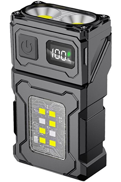STARSTAR 2-piece LED flashlight, rechargeable, 800-lumen mini work light, com...