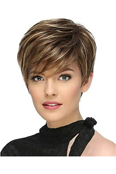 STARSTAR Women's short synthetic hairpiece, light brown wig