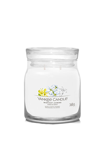 Yankee Candle Κερί Signature με άρωμα Μεσονυχτιακού Γιασεμιού, Μεσαίο, 368 γρ.
