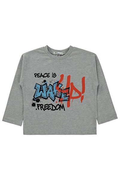 Civil Boys Wake up Printed Sweatshirt for Ages 6-9 - Gray