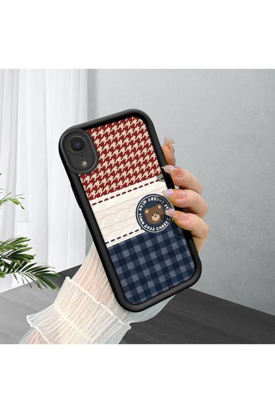CHICASELUX حافظة حماية لطيفة على شكل دب متوافقة مع هاتف iPhone XR، مزيج من ال...