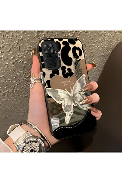 ARTISHELL Redmi Note 10 Pro Uyumlu Leopar Kelebek Desenli Lens Koruma Telefon...