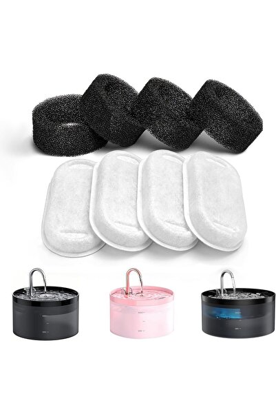 Generic Brand Set 4 Filtre și 4 Bureți Compatibili H1 pentru Fântână de Apă P...