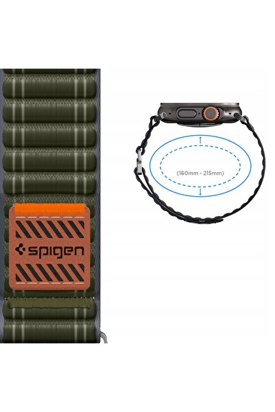 Spigen Curea pentru Apple Watch 44/45/46/49, WBF0, curea din nailon, rezistentă