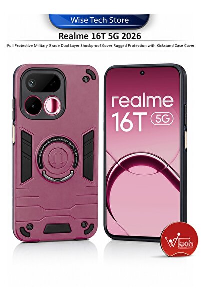 Wtech Realme 16T 5G 2026 Full Protective Military Grade Dual Layer Shockproof...