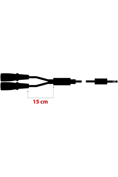 NO BRAND Cablu stereo Jack 6,3 mm la 2x XLR(M) Klotz 3m