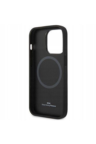 NO BRAND Husă BMW pentru iPhone 14 Pro 6,1 cu MagSafe, din piele, cu design d...