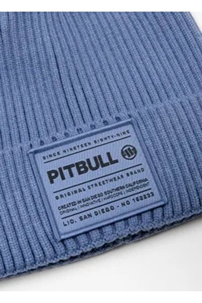 Pitbull Strings Căciulă de iarnă Pitbull albastră mărime unică