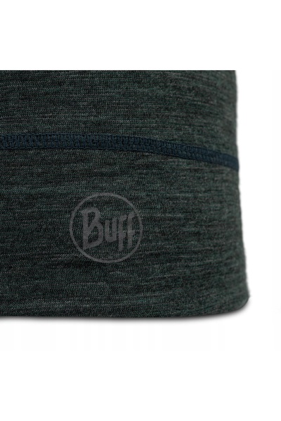 Buff Căciulă tip beanie din lână Merino, ușoară, cu dungi multiple, negru păd...
