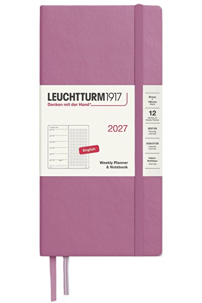 NO BRAND Agendă săptămânală punctată B6+ x A6 2027 Leuchtturm1917