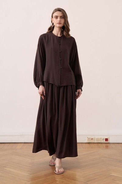 Moca Sanaz Skirted Suit Bitter Brown