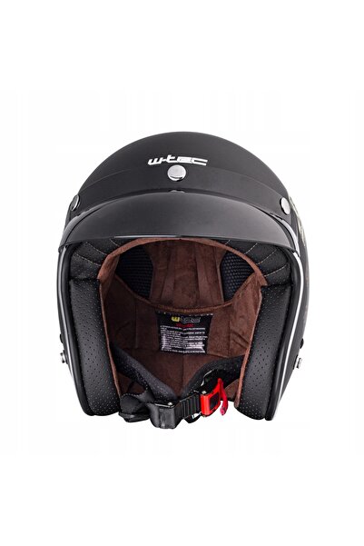 NO BRAND Casca moto deschisă chopper W-TEC Neagră XS