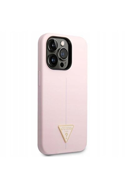 NO BRAND Husă Guess din silicon cu design triunghiular pentru iPhone 14 Pro, mov