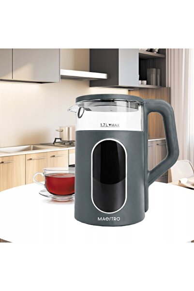 Maestro Fierbător electric verde 1,7L 2200W Control temperatură Panou tactil