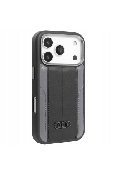 NO BRAND Husă MagSafe din piele sintetică Audi A6 pentru iPhone 17 Pro, negru