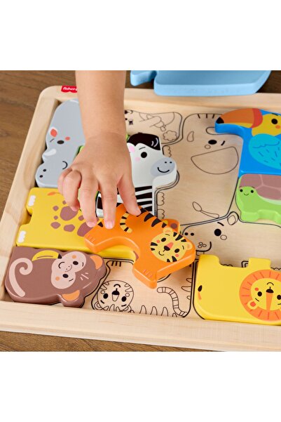 FISHER-PRICE BABY Puzzle din lemn cu animale Fisher-Price