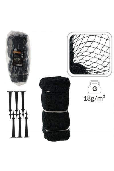 NO BRAND Plasă anti-păsări rezistentă 10x20m, cu 20 de țăruși, pentru protecț...