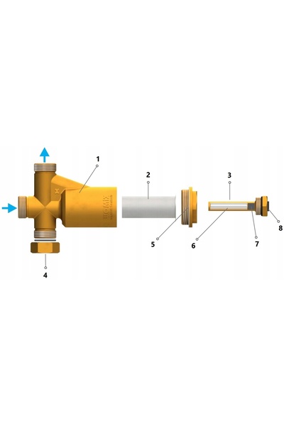 NO BRAND Filtru magnetic cu racord și robinet cu bilă PFM20 Womix 3/4