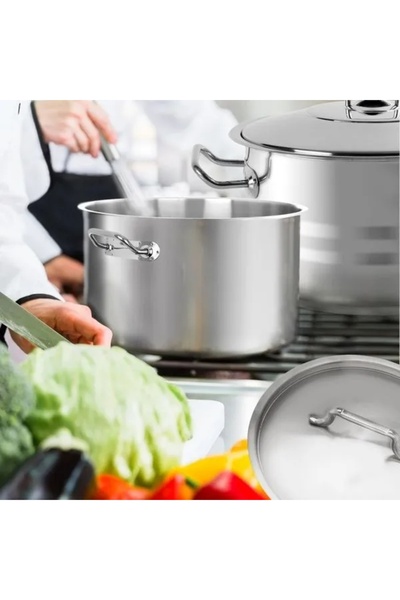 Orion Oală PREMIUM din oțel, mare, pentru gătit în sectorul gastronomic, cu c...