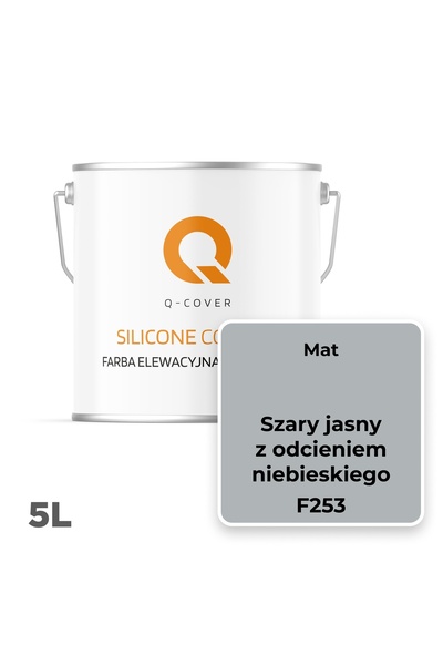 NO BRAND Vopsea siliconică pentru fațade 5L gri albastru deschis F253 UV