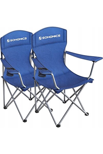 NO BRAND 2 scaune de camping pliabile, până la 150 kg, Oxford 600D, cu husă, ...