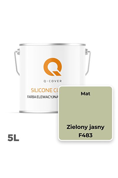 NO BRAND Vopsea siliconică pentru fațade 5L Verde deschis F483 Rezistentă la UV