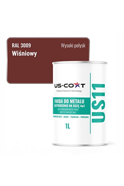 NO BRAND Vopsea anticorozivă protectoare pentru rugină și metal, 1L, Cireș RA...
