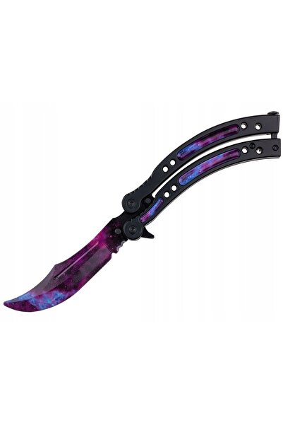 NO BRAND Cuțit fluture de antrenament Balisong, design cadou CS:GO + Husă sigură