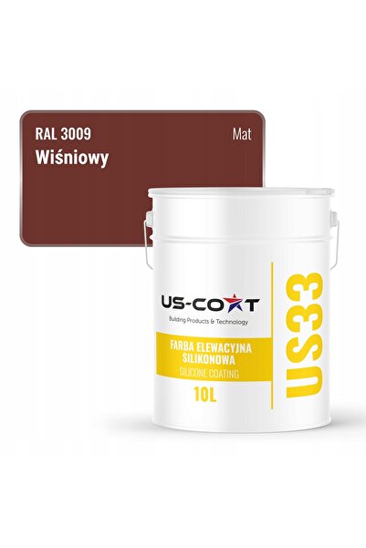 NO BRAND Vopsea pentru fațade siliconice, Cireș RAL3009, UV, 10L, Producător