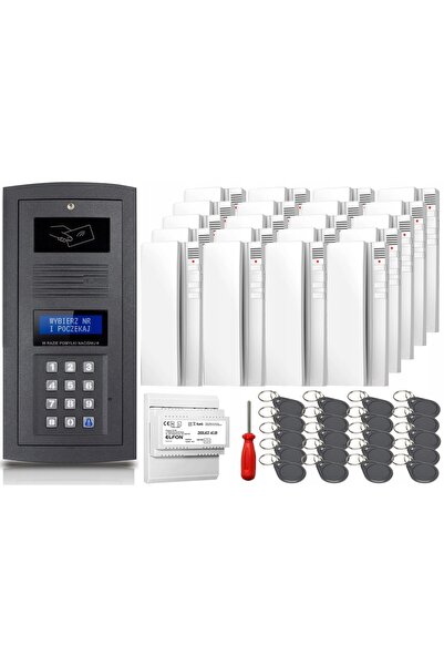Elfon 20x Unifon OP-255R-G Sistem de interfonie digital cu montare pe perete,...