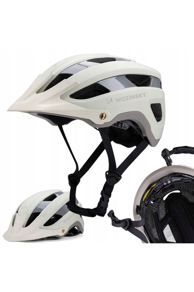 WOZINSKY Cască de ciclism MTB cu vizor detașabil, ușoară, 57-62cm - Verde pastel