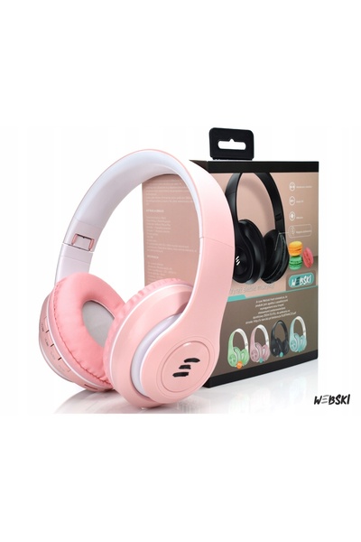 NO BRAND Căști Bluetooth V5.3 pliabile, colorate, fără fir, cu microfon și radio