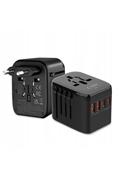 NO BRAND Adaptor de călătorie Tech-Protect EU / UK / US / AU, USB, USB-C 20W,...