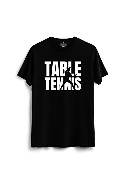 hakuof Unisex Table Tennis Printed Cotton T-Shirt Table Tennis