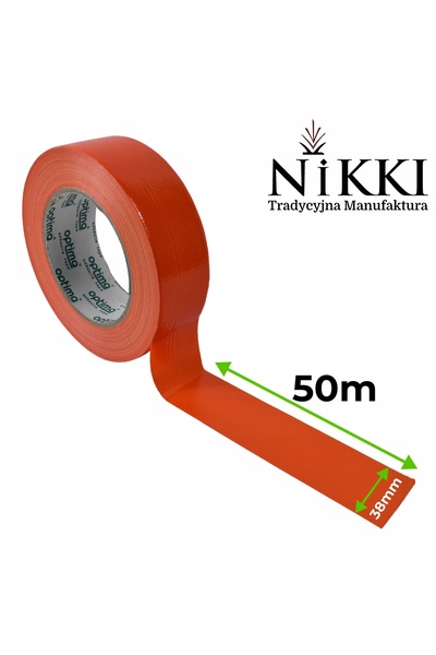 NO BRAND Bandă de tencuitor portocalie 38mm x 50m, pentru vopsire UV și const...