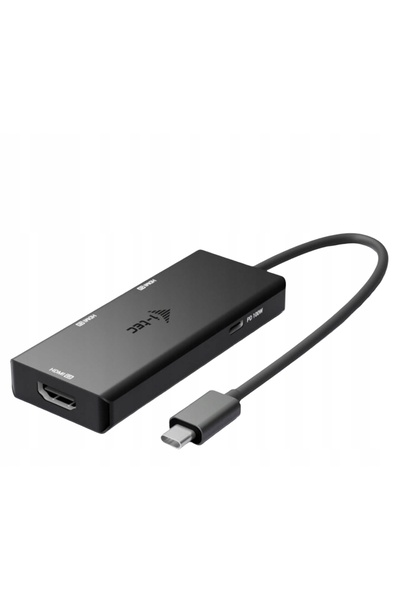 i-Tech Gear i-tec Adaptor video USB-C triplu HDMI 4K cu Power Delivery 100W, ...