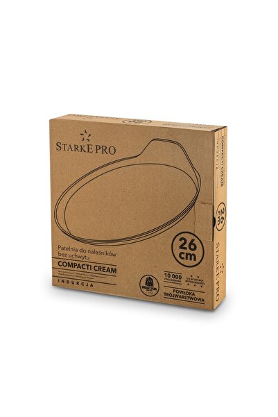 Starke Pro Tigaie pentru clătite, pentru inducție, FĂRĂ MÂNER, Compacti Cream...