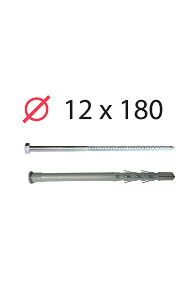 NO BRAND Șuruburi de expansiune 12x180 lungi, ancore pentru cadru cu cheie, 5...