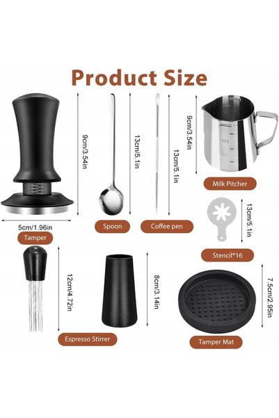 NO BRAND KIT COMPLET DE USTENDE BARISTA PENTRU ESPRESSO, ACCESORII, TAMPOR DE...