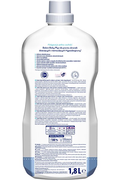 NO BRAND BOBINI Detergent de rufe pentru bebeluși 3 x 1800 ml
