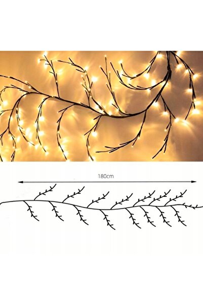 PrzydaSie.pl LUMINI DE CRĂCIUN DECORATIVE LED, TIP RAMURĂ DE BRAD, XXL 180CM