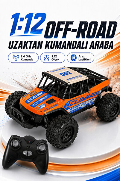 Toyaş 1:12 Ölçek 2.4 GHz Uzaktan Kumandalı Off-Road Arazi Arabası 35 cm 7.4V ...