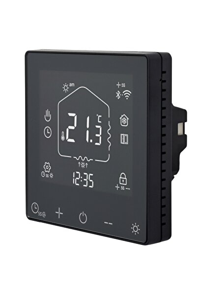 NO BRAND Termostat negru, regulator de temperatură pentru covor/folie de încă...
