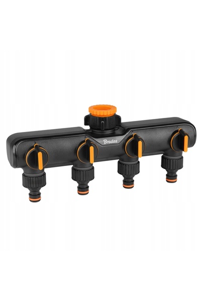 Bradas BLACK LINE distribuitor cu 4 căi pentru robinet GW1" sau GW3/4"